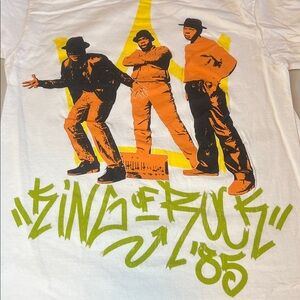 Run DMC Graphic TShirt White Size Medium *Flaw